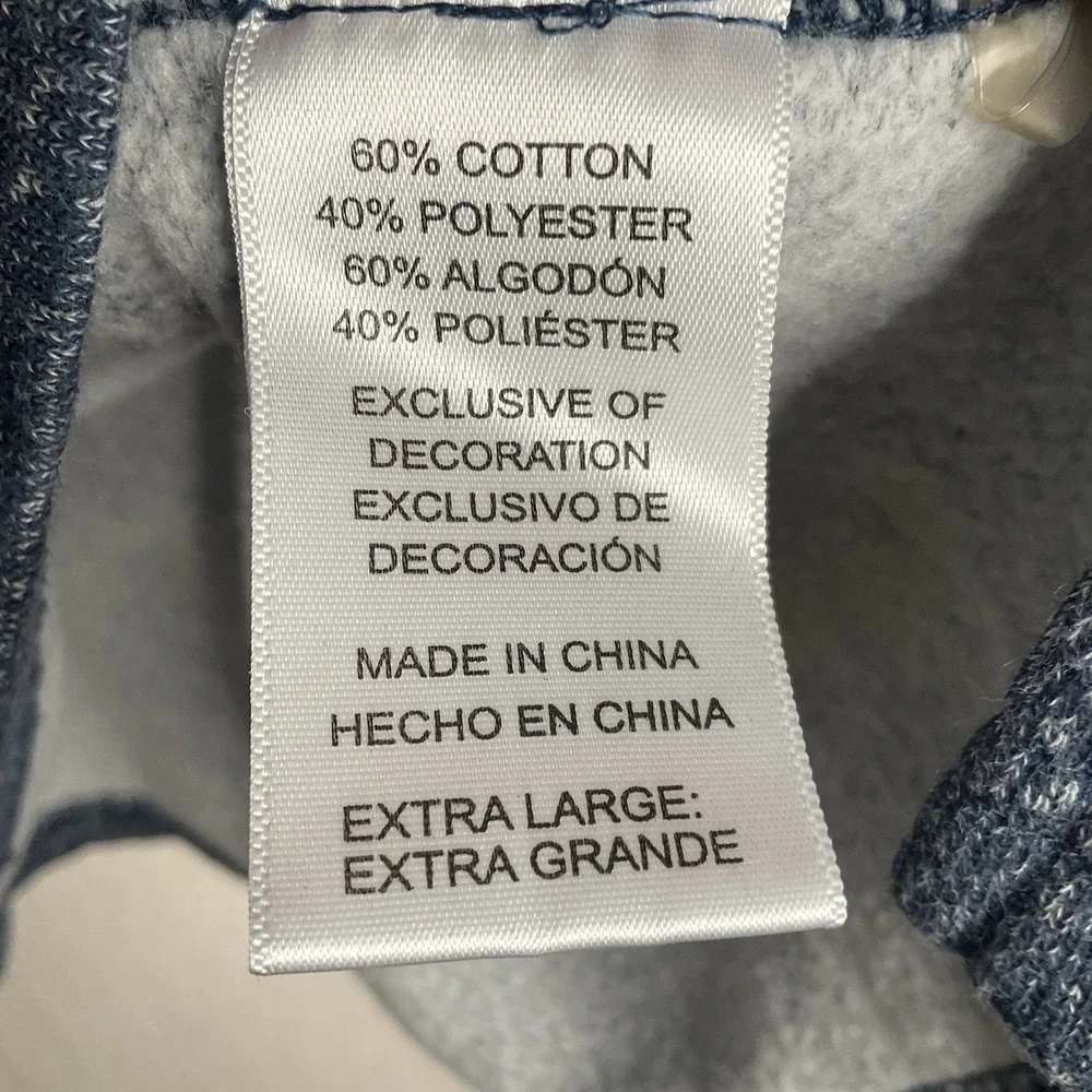 Tommy Bahama Sweatshirt Blue Heather Gray Mens Sz XL Pullover Marled Long Sleeve - Picture 3 of 8